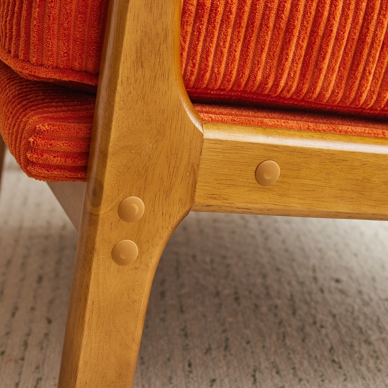 Chaise d'appoint rembourrée moderne du milieu du siècle