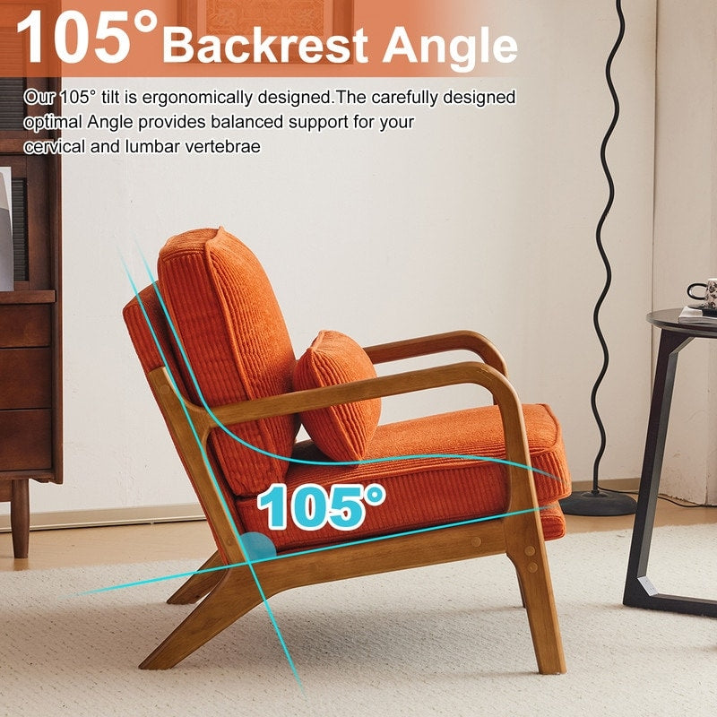 Chaise d'appoint rembourrée moderne du milieu du siècle