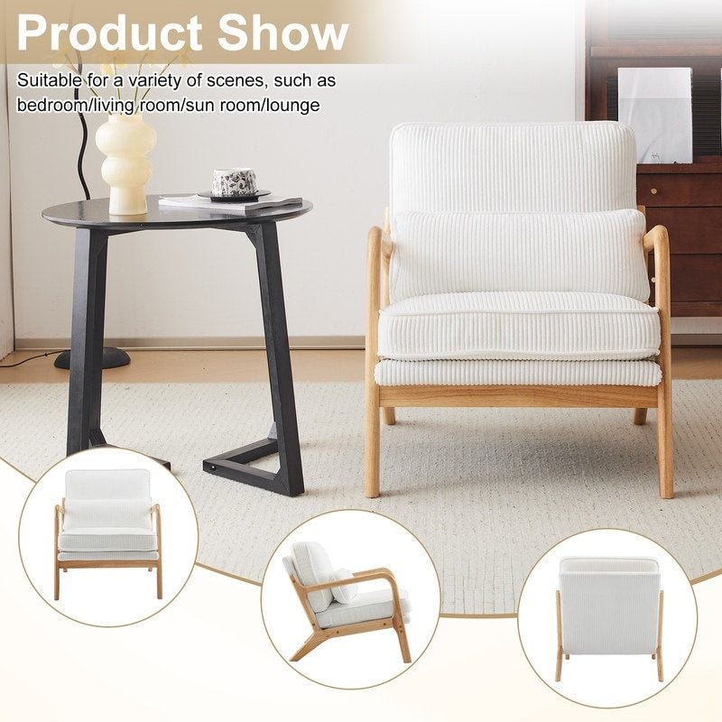 Chaise d'appoint rembourrée moderne du milieu du siècle