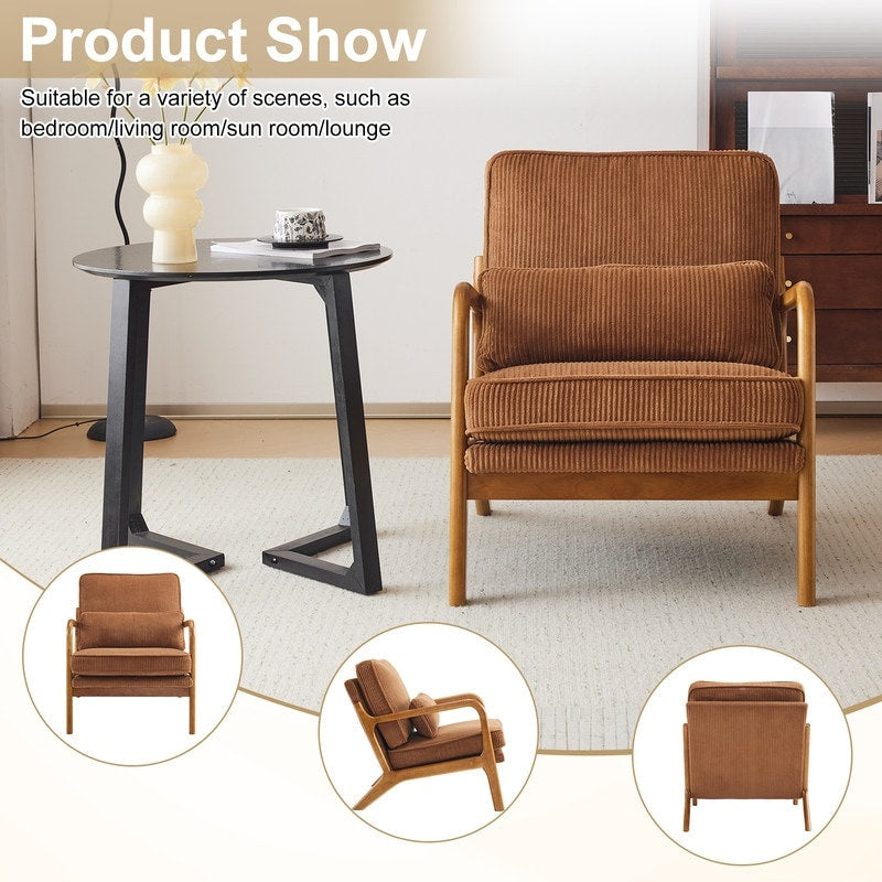 Chaise d'appoint rembourrée moderne du milieu du siècle