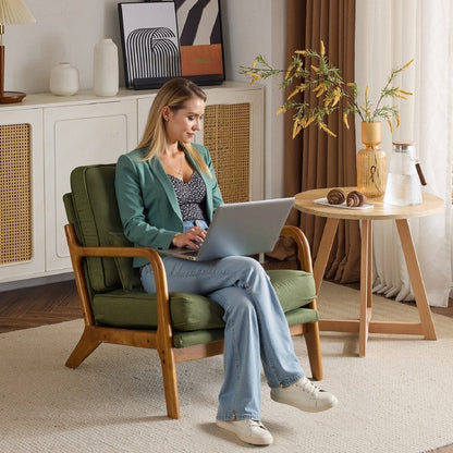 Chaise d'appoint rembourrée moderne du milieu du siècle