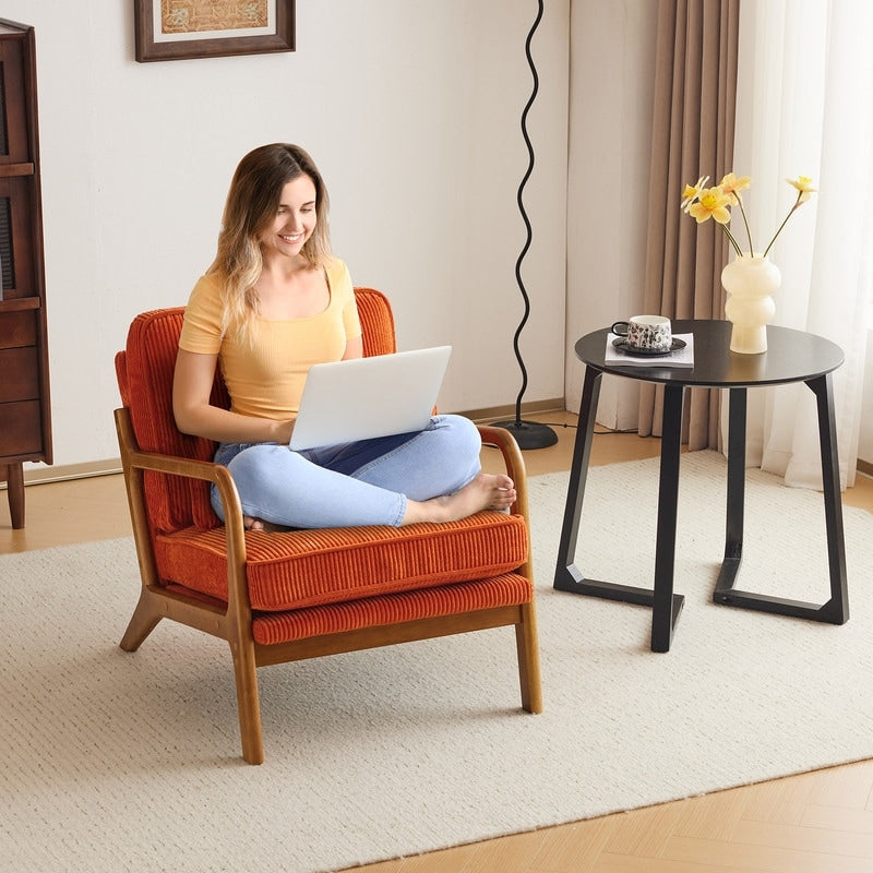 Chaise d'appoint rembourrée moderne du milieu du siècle