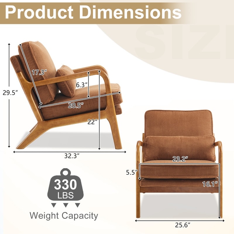 Chaise d'appoint rembourrée moderne du milieu du siècle