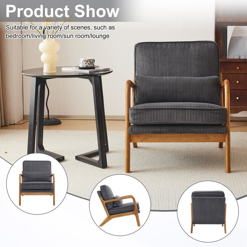 Chaise d'appoint rembourrée moderne du milieu du siècle