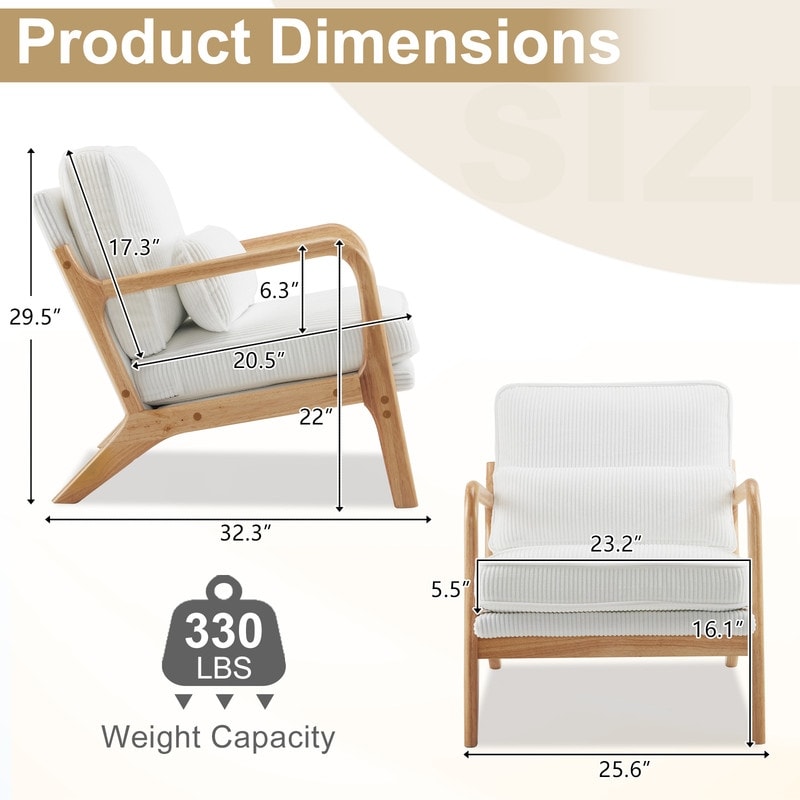 Chaise d'appoint rembourrée moderne du milieu du siècle