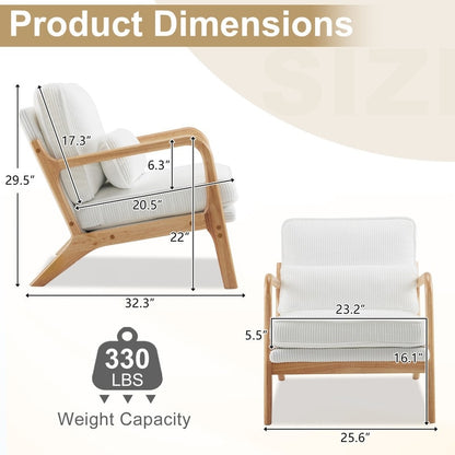 Chaise d'appoint rembourrée moderne du milieu du siècle