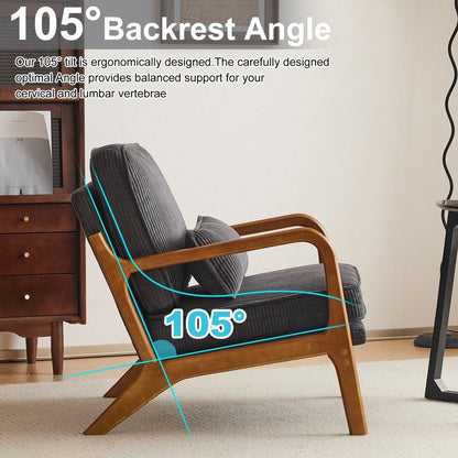 Chaise d'appoint rembourrée moderne du milieu du siècle