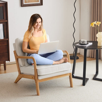 Chaise d'appoint rembourrée moderne du milieu du siècle