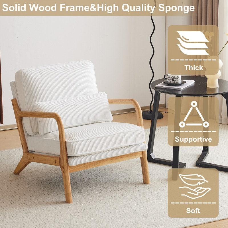 Chaise d'appoint rembourrée moderne du milieu du siècle