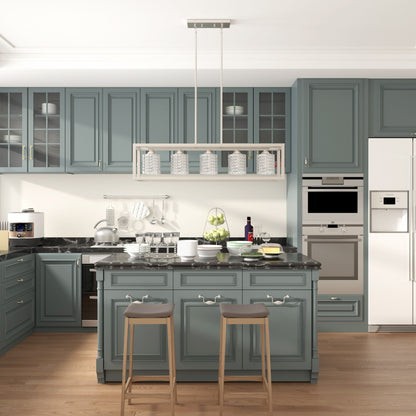 Lustre rectangulaire en cristal moderne de style milieu du siècle à 5 lumières de 37 pouces pour salle à manger - 37 pouces