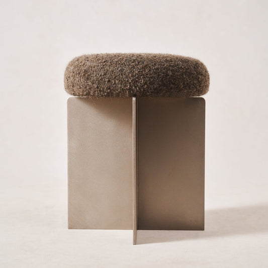 Tabouret Milan - Moka Boucle