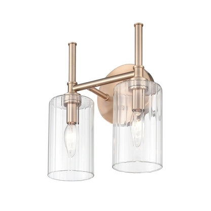 Luminaire de salle de bain Millennium Lighting Chastine avec abat-jour en verre biseauté transparent