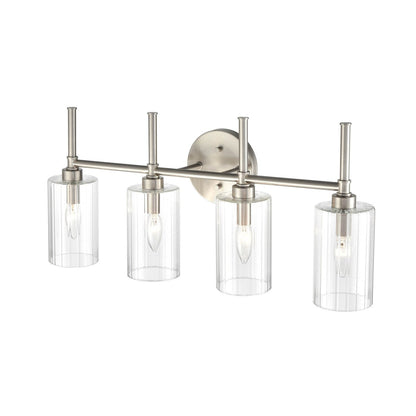Luminaire de salle de bain Millennium Lighting Chastine avec abat-jour en verre biseauté transparent