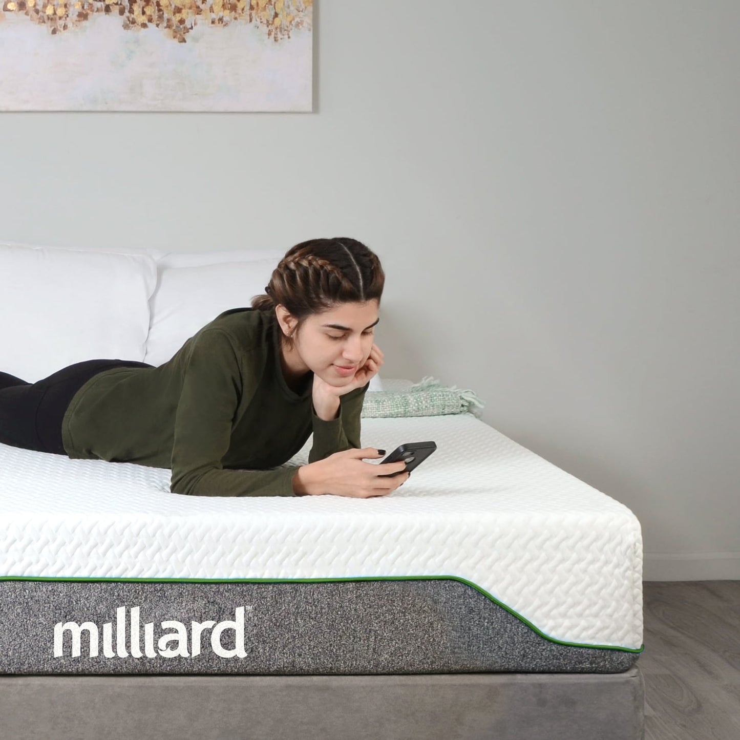 Matelas en mousse à mémoire de forme Milliard 10 pouces ferme, lit dans une boîte/soulagement de la pression, classique