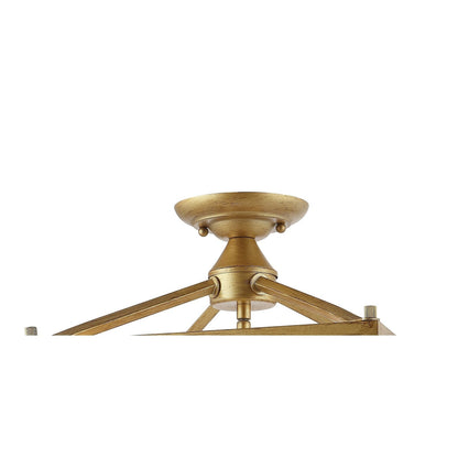 Lanterne miniature Milton à 4 lumières, style ferme moderne, montage encastré à LED, par JONATHAN Y