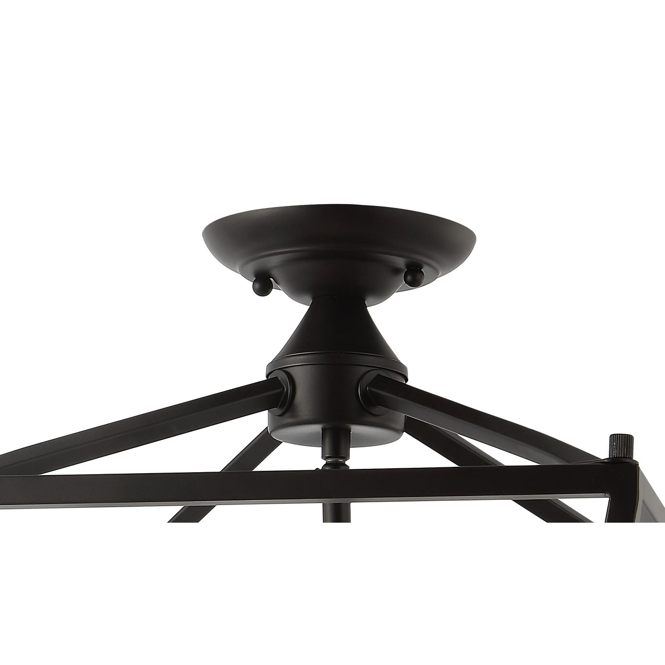 Lanterne miniature Milton à 4 lumières, style ferme moderne, montage encastré à LED, par JONATHAN Y