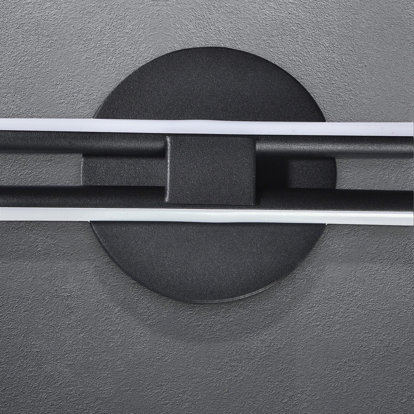 Applique murale linéaire minimaliste en métal à 2 ampoules à LED et intensité variable