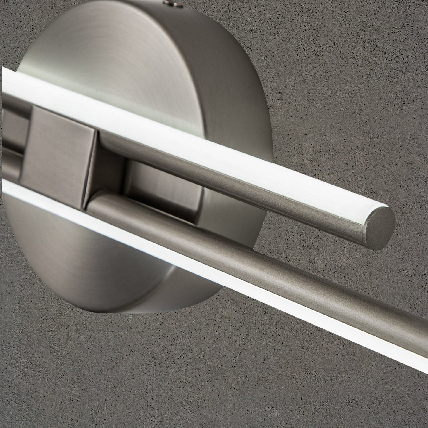 Applique murale linéaire minimaliste en métal à 2 ampoules à LED et intensité variable