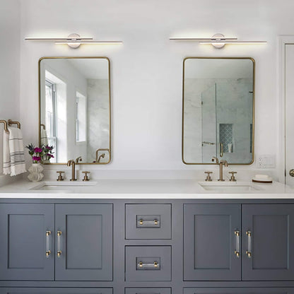 Applique murale linéaire minimaliste en métal à 2 ampoules à LED et intensité variable