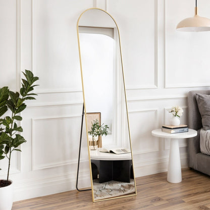 Miroir mural pleine longueur avec verre incassable, à poser au sol pour chambre à coucher, vestiaire