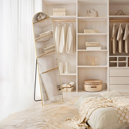 Miroir mural pleine longueur avec verre incassable, à poser au sol pour chambre à coucher, vestiaire