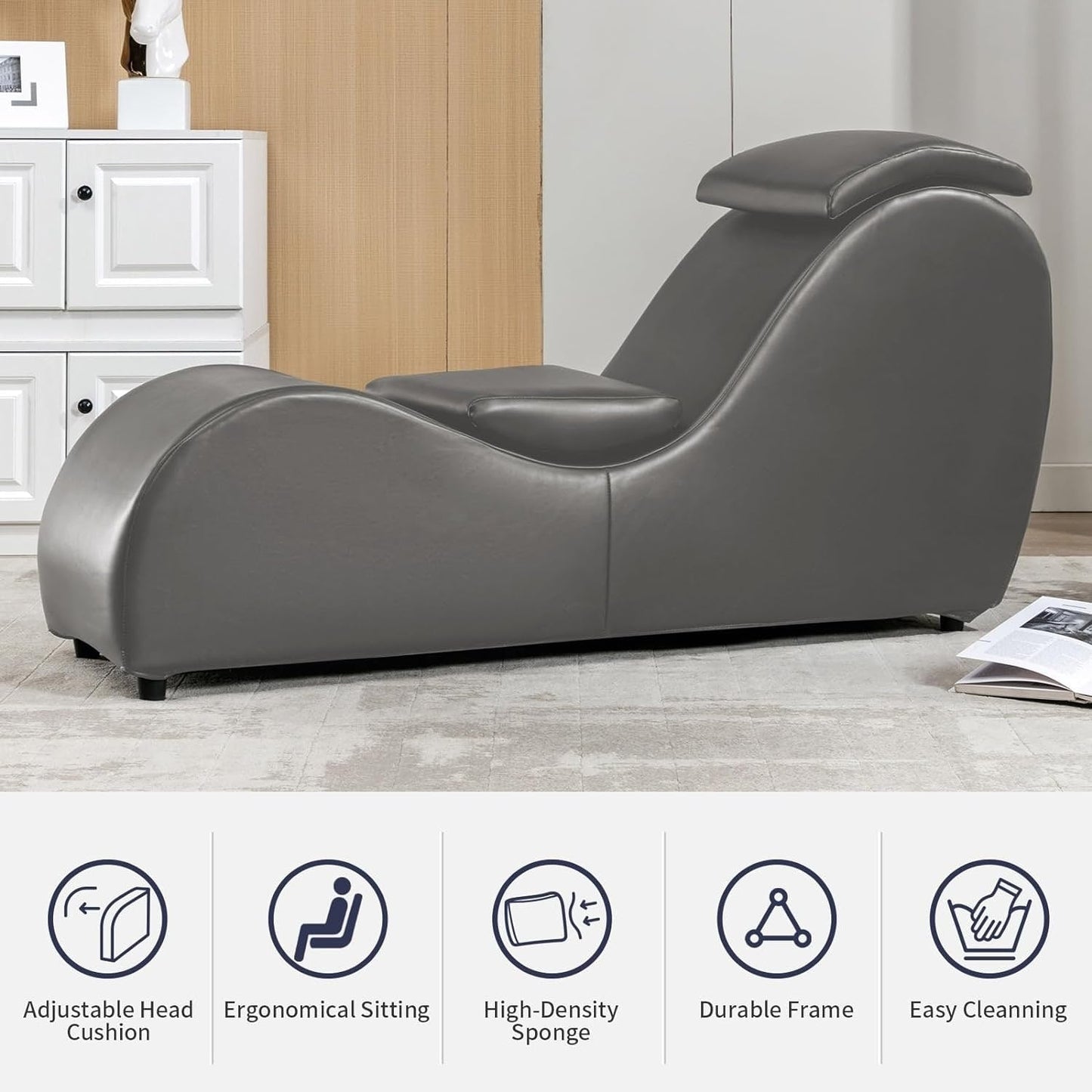 Chaise de yoga d'intérieur Mixoy, chaise longue de yoga incurvée pour adultes, étirements, exercice et détente