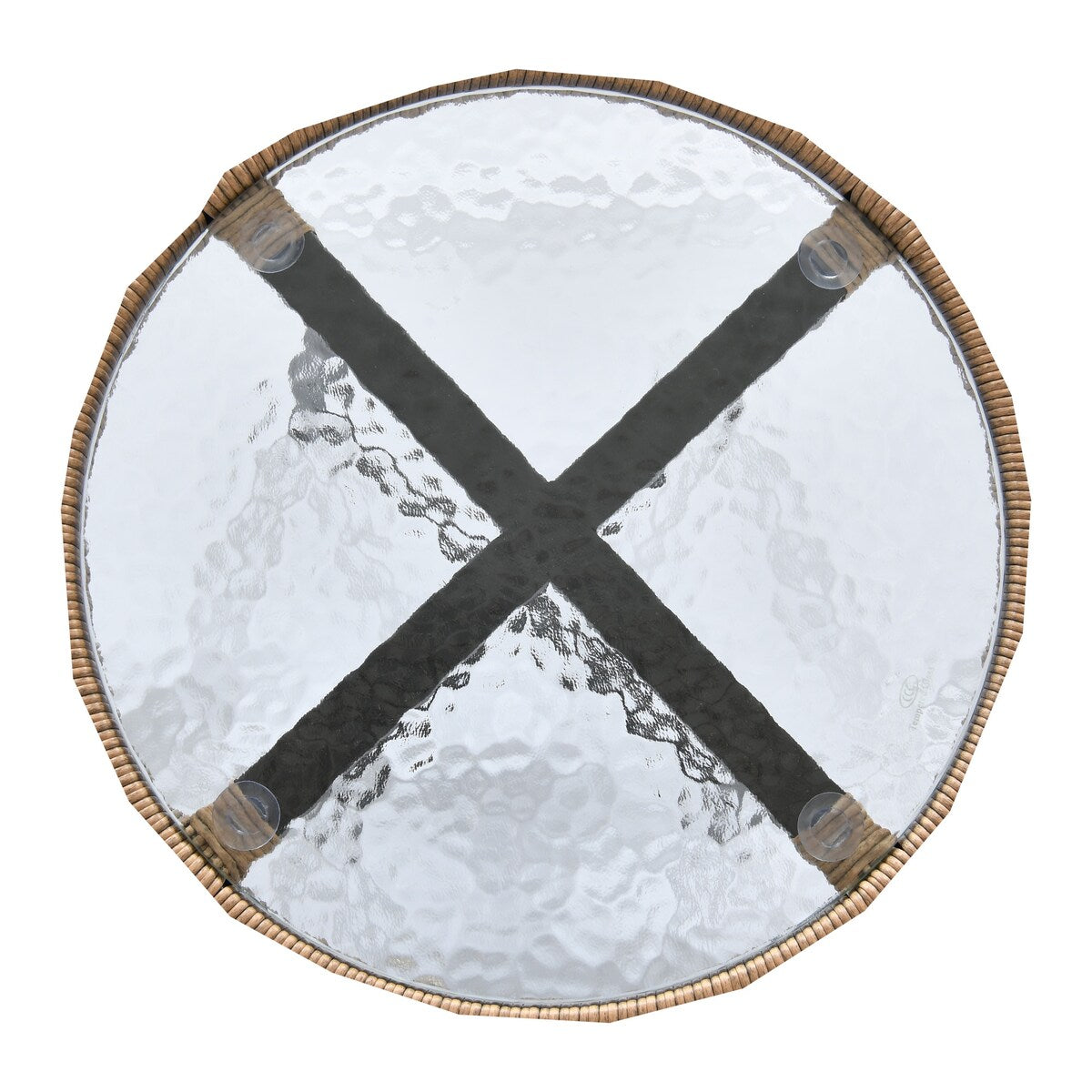 Ensemble de bistrot d'extérieur en osier Moasis 3 pièces avec 2 chaises et une table basse