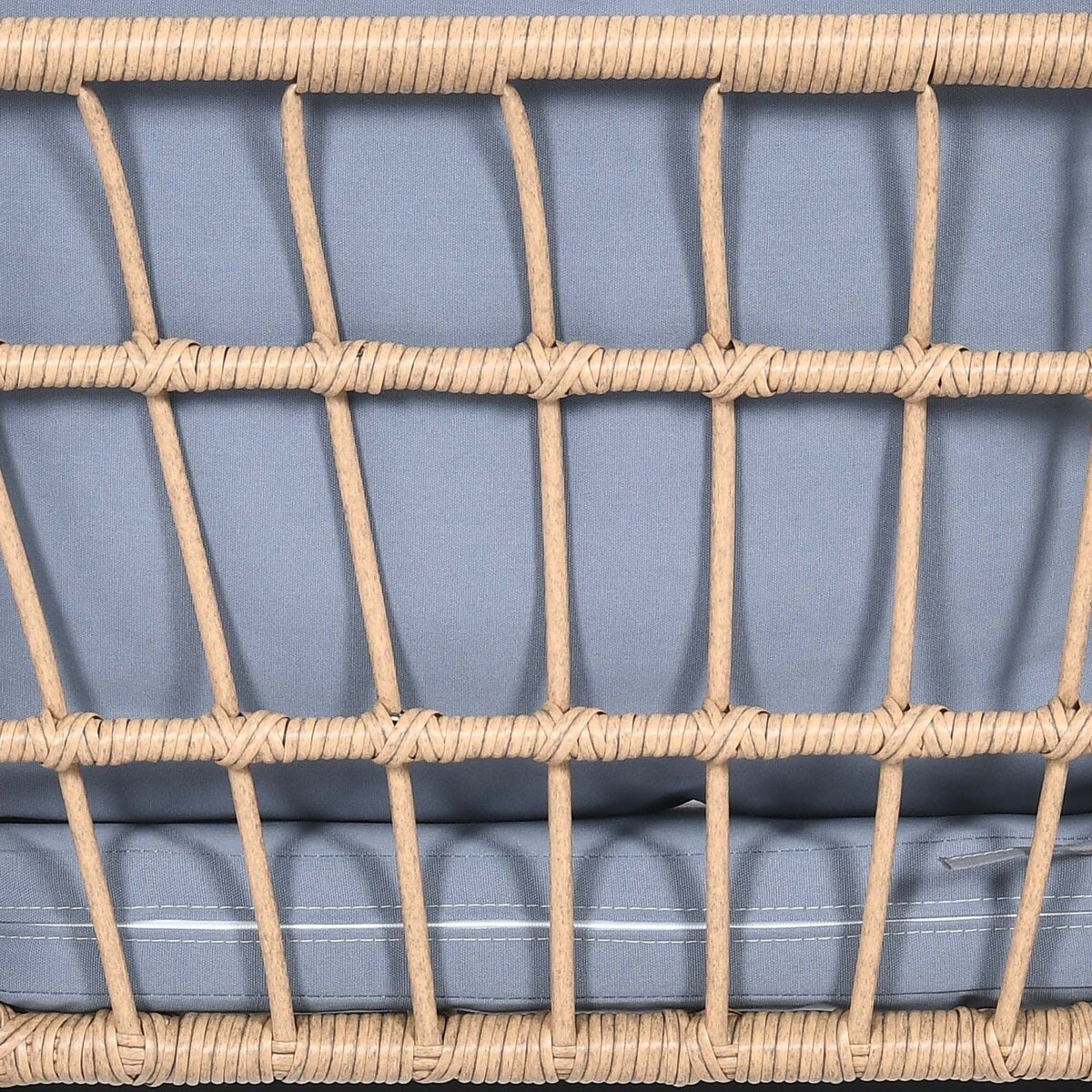 Ensemble de bistrot d'extérieur en osier Moasis 3 pièces avec 2 chaises et une table basse