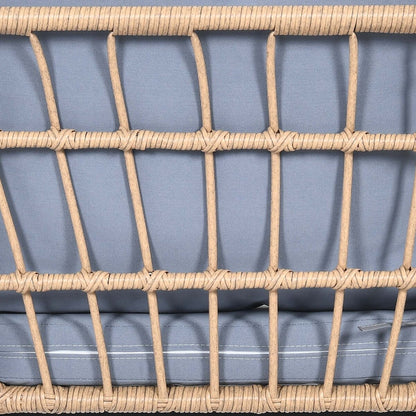 Ensemble de bistrot d'extérieur en osier Moasis 3 pièces avec 2 chaises et une table basse