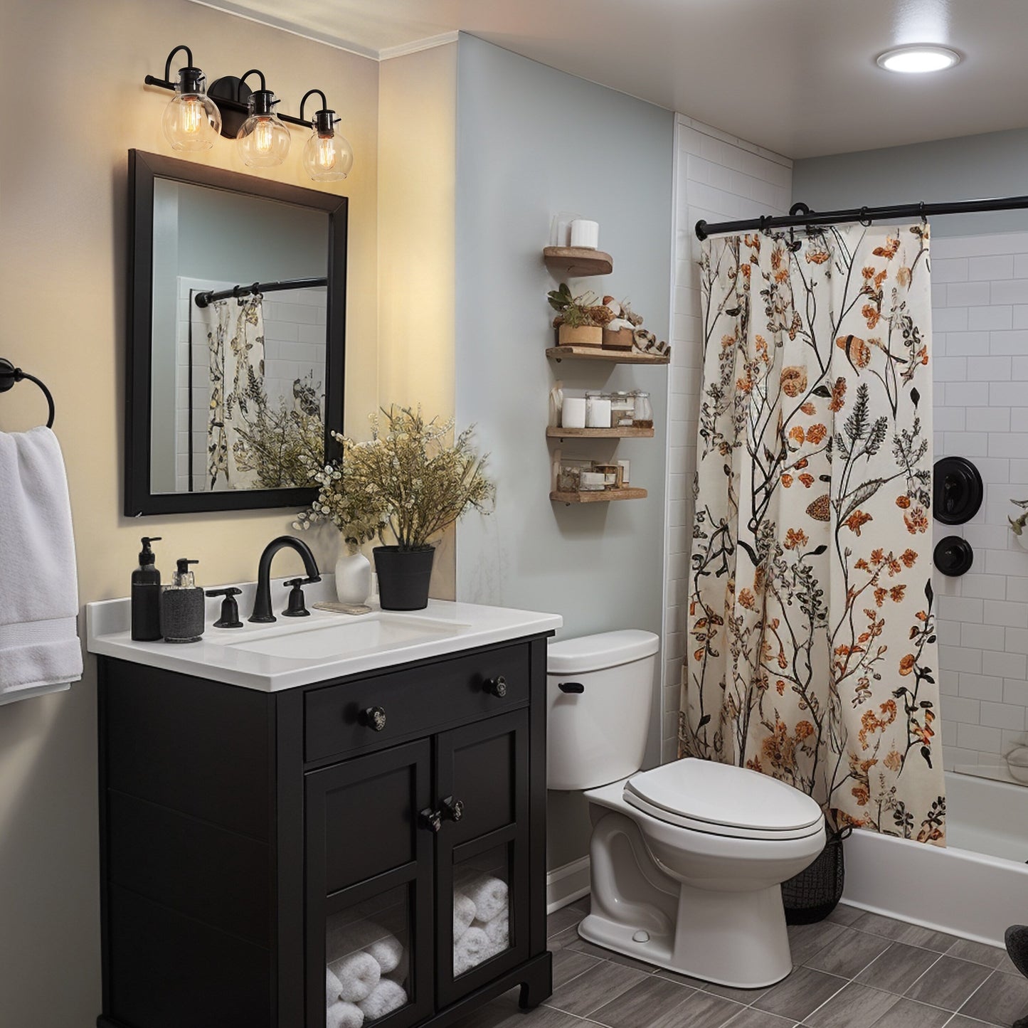 Applique murale moderne à 2, 3, 4 ou 5 lampes pour salle de bain, design minimaliste, en verre