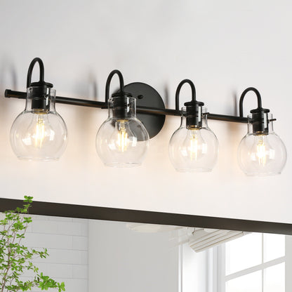 Applique murale moderne à 2, 3, 4 ou 5 lampes pour salle de bain, design minimaliste, en verre