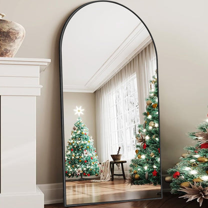 Miroir de sol moderne arqué en alliage d'aluminium sur toute la longueur