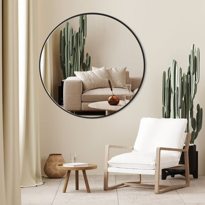 Miroir de salle de bain rond mural moderne