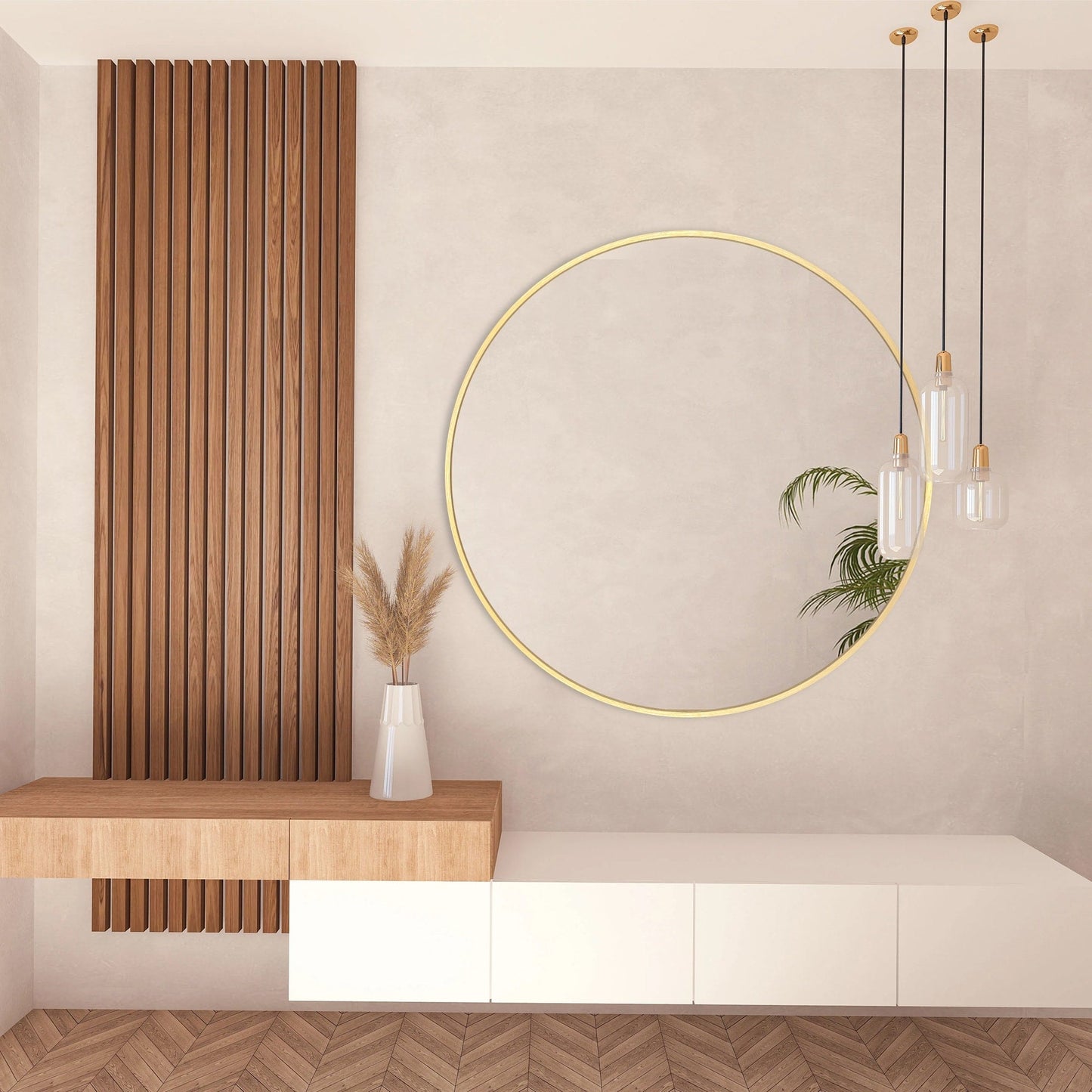 Miroir de salle de bain rond mural moderne