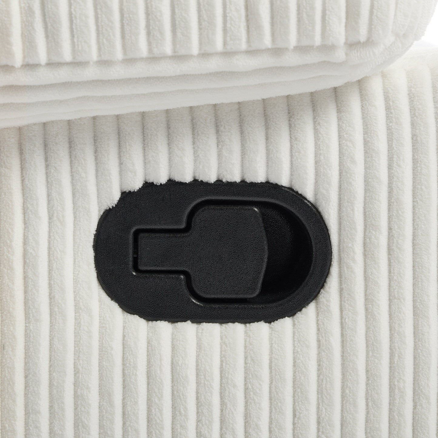 Fauteuil inclinable manuel moderne en velours côtelé, chaise longue inclinable réglable avec accoudoirs larges