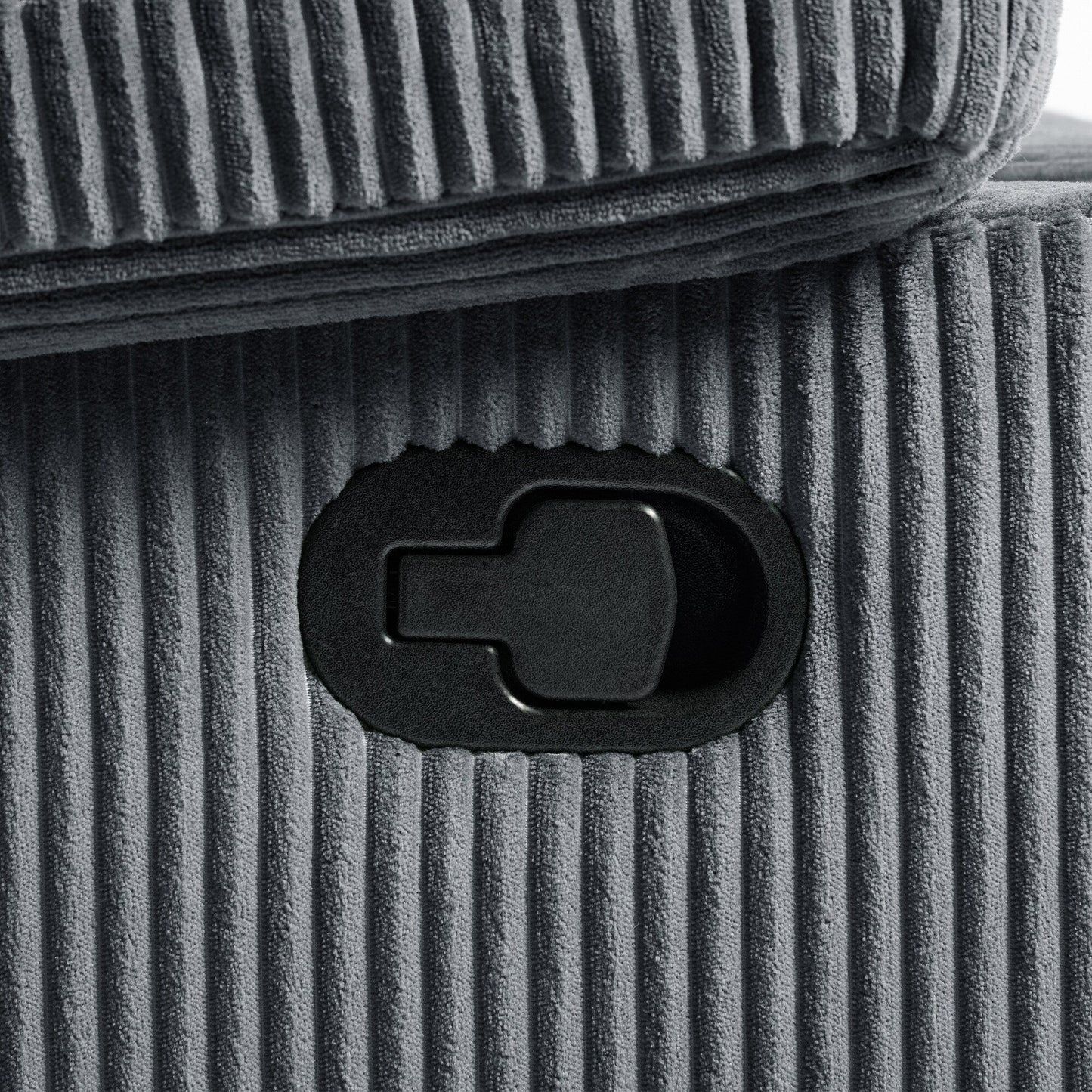 Fauteuil inclinable manuel moderne en velours côtelé, chaise longue inclinable réglable avec accoudoirs larges