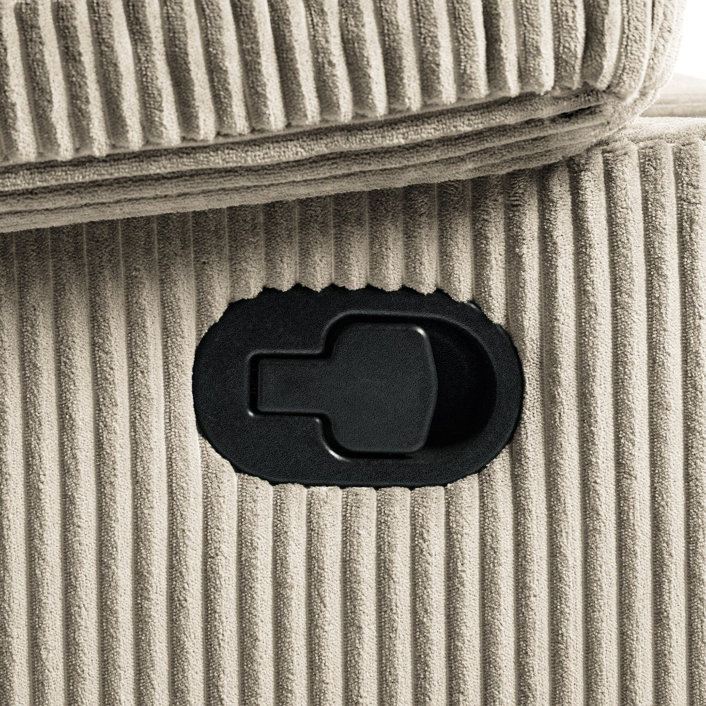 Fauteuil inclinable manuel moderne en velours côtelé, chaise longue inclinable réglable avec accoudoirs larges