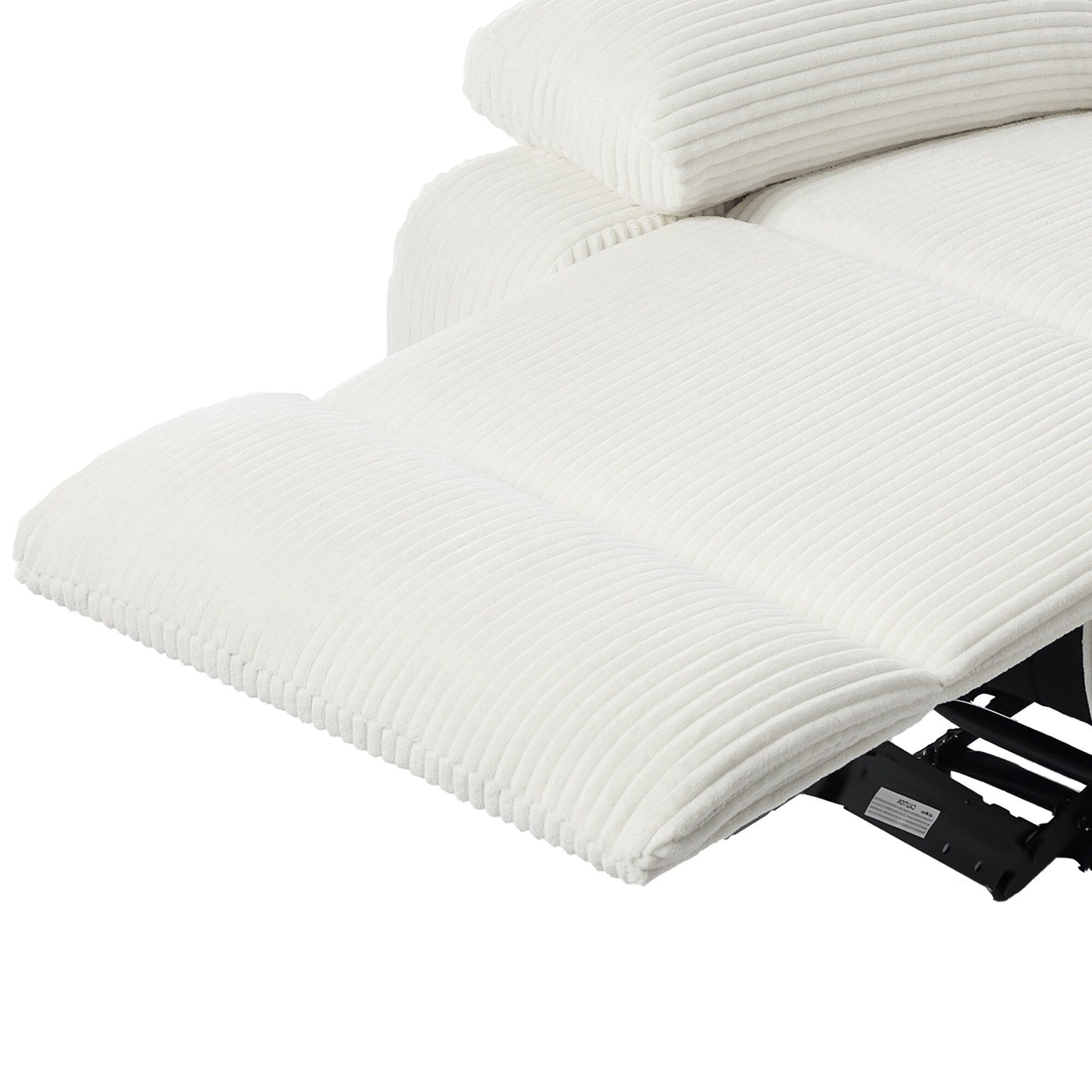 Fauteuil inclinable manuel moderne en velours côtelé, chaise longue inclinable réglable avec accoudoirs larges