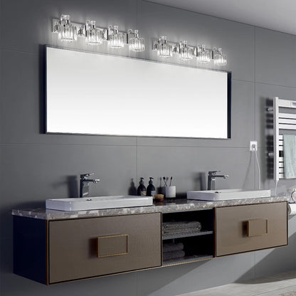 Appliques murales à intensité variable pour salle de bain en cristal moderne