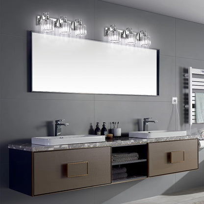 Appliques murales à intensité variable pour salle de bain en cristal moderne