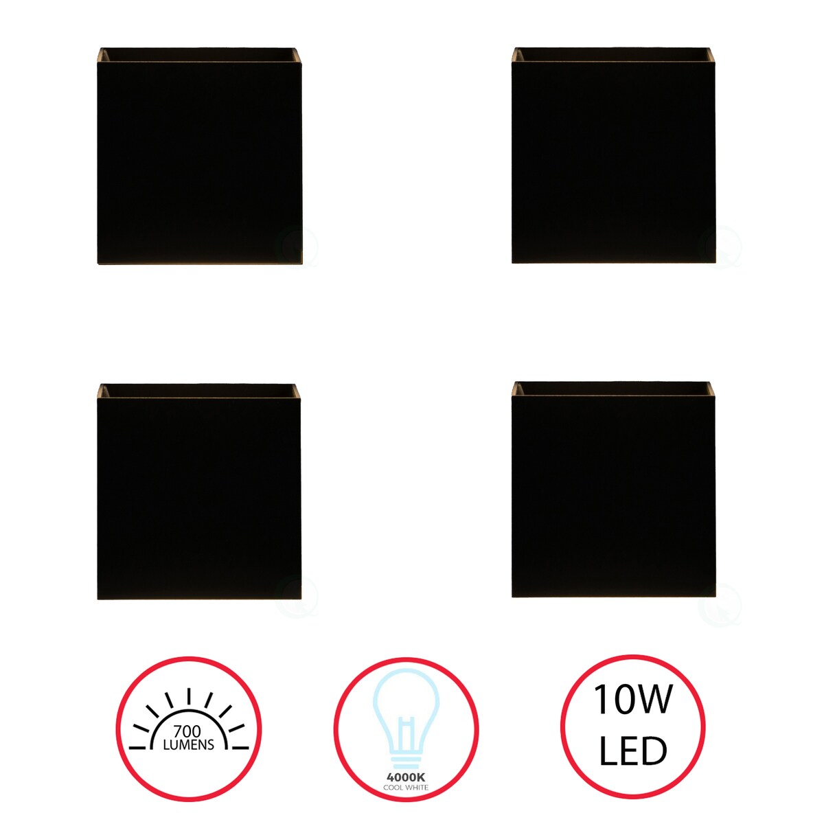 Applique murale LED moderne et étanche en aluminium avec faisceau réglable, 10 W, 4 000 K, blanc froid, pour intérieur et extérieur