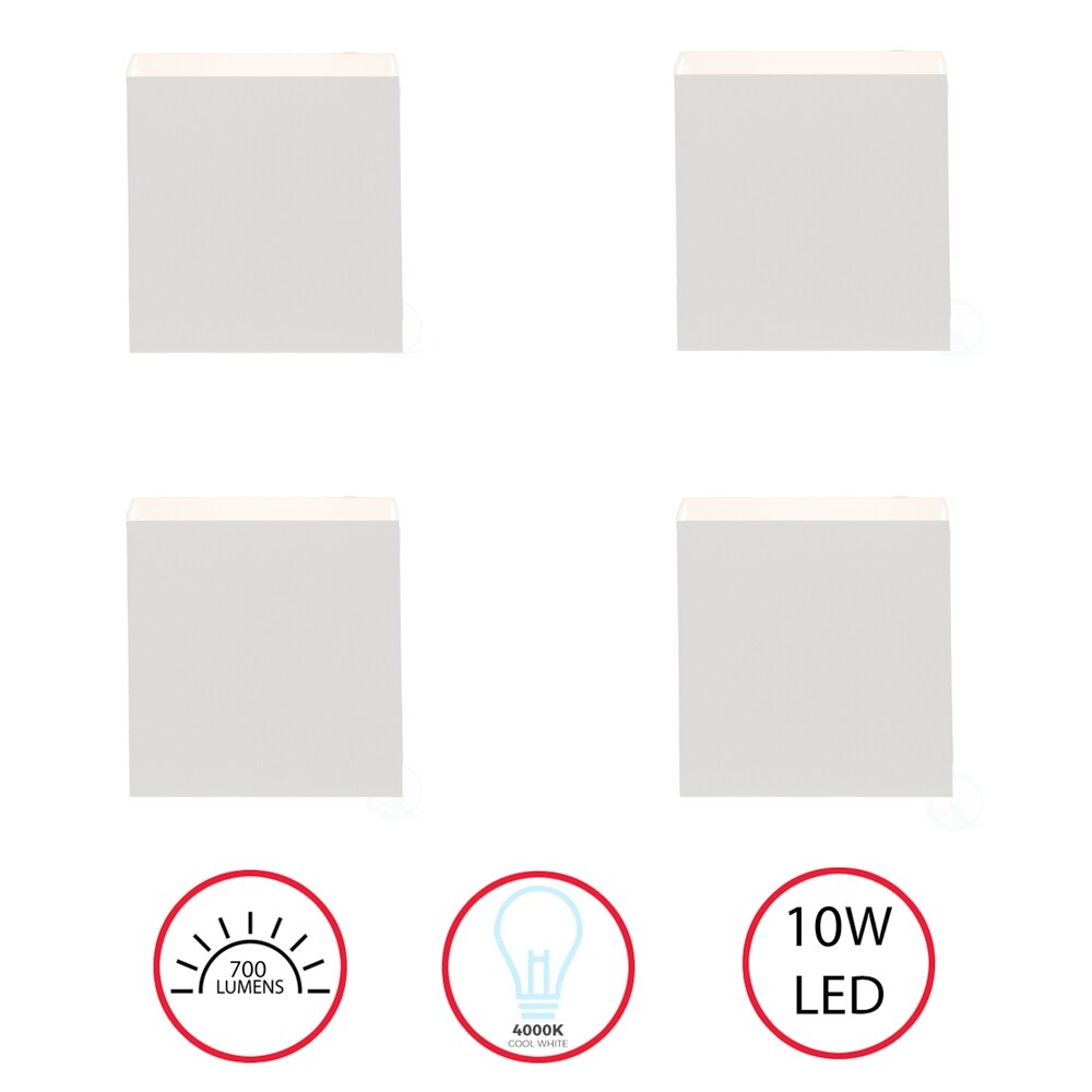 Applique murale LED moderne et étanche en aluminium avec faisceau réglable, 10 W, 4 000 K, blanc froid, pour intérieur et extérieur