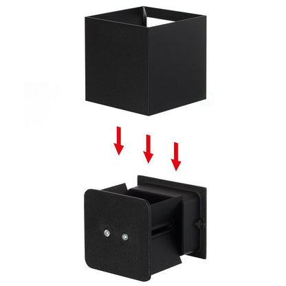 Applique murale LED moderne et étanche en aluminium avec faisceau réglable, 10 W, 4 000 K, blanc froid, pour intérieur et extérieur