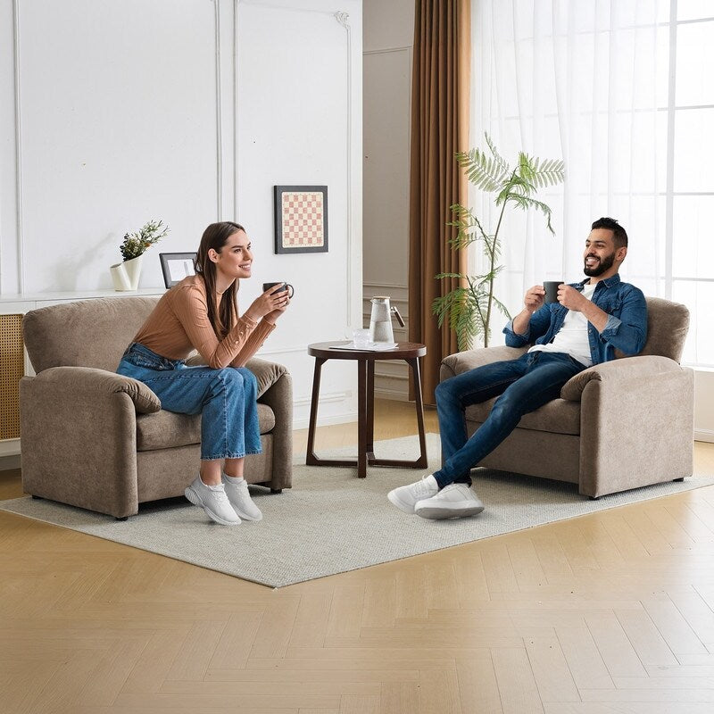 Fauteuil d'appoint moderne à oreilles d'éléphant, siège confortable pour salon et chambre