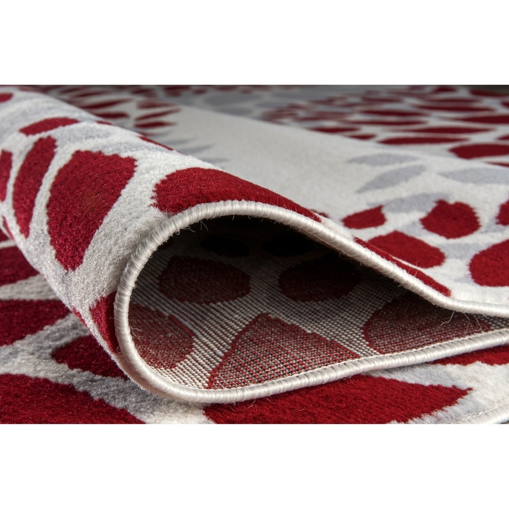 Tapis moderne à motifs floraux circulaires de World Rug Gallery