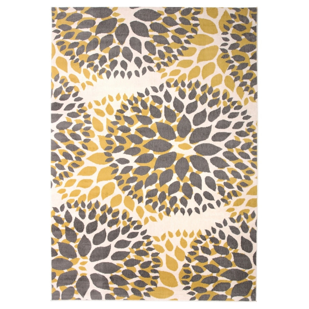 Tapis moderne à motifs floraux circulaires de World Rug Gallery