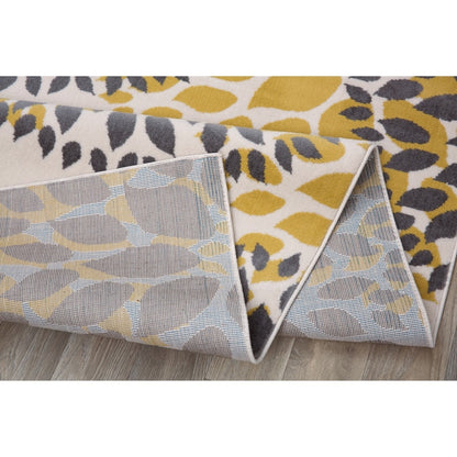 Tapis moderne à motifs floraux circulaires de World Rug Gallery