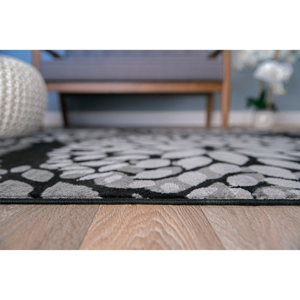 Tapis moderne à motifs floraux circulaires de World Rug Gallery