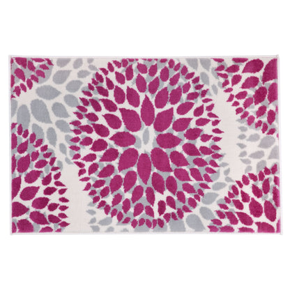 Tapis moderne à motifs floraux circulaires de World Rug Gallery