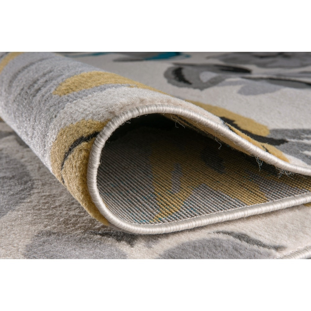 Tapis moderne à motif floral de la galerie World Rug Gallery